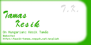 tamas kesik business card